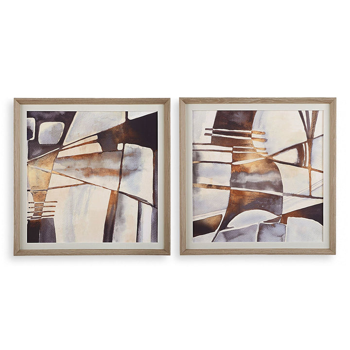 "VETRINA" FRAMED ABSTRACT PRINTS | SET OF 2