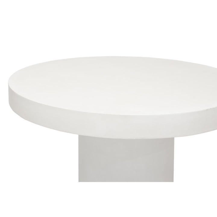 47'' ROUND CONCRETE DINING TABLE WHITE