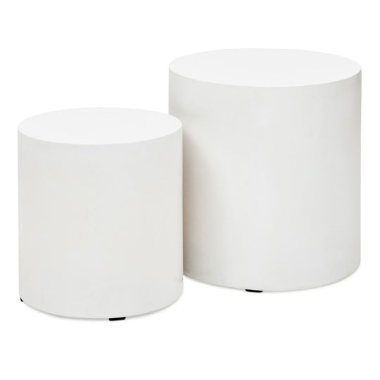 CONCRETE PEDESTAL TABLES | SET OF 2