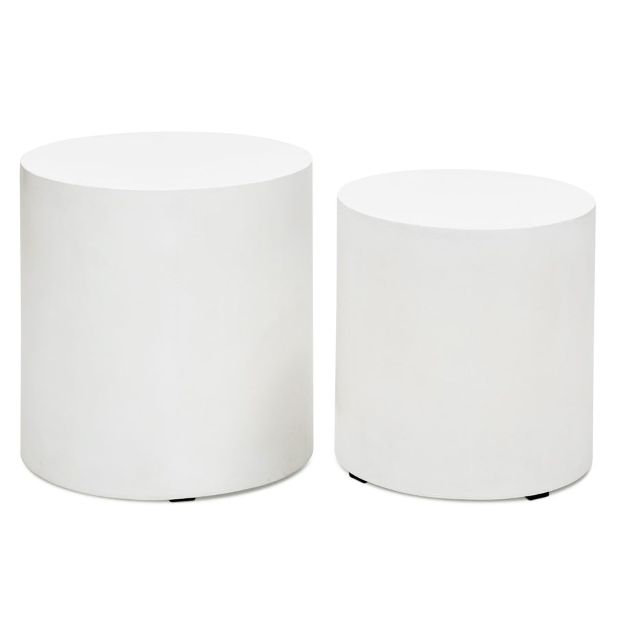 CONCRETE PEDESTAL TABLES | SET OF 2