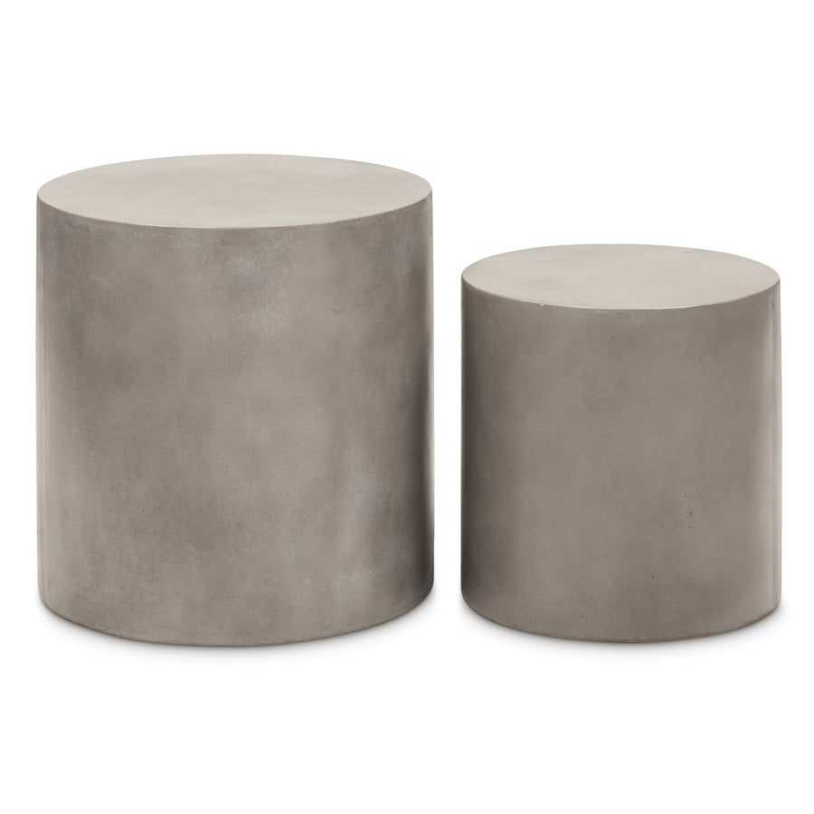 CONCRETE PEDESTAL TABLES | SET OF 2