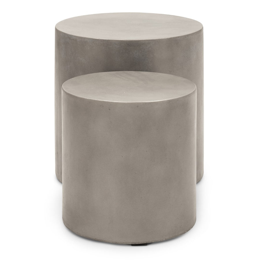 CONCRETE PEDESTAL TABLES | SET OF 2DARK GRAYIVORYVGS - UNA - PED