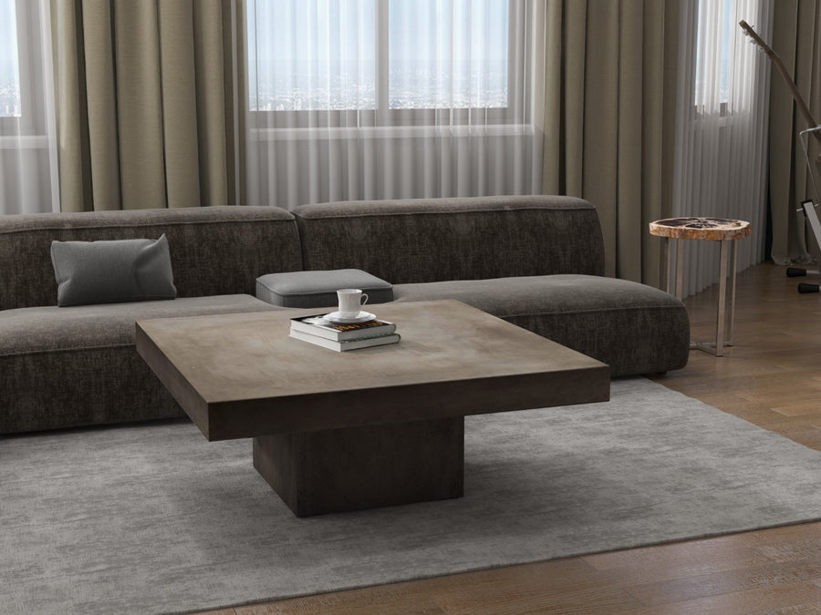 CONCRETE SLAB COFFEE TABLE: SQUARE