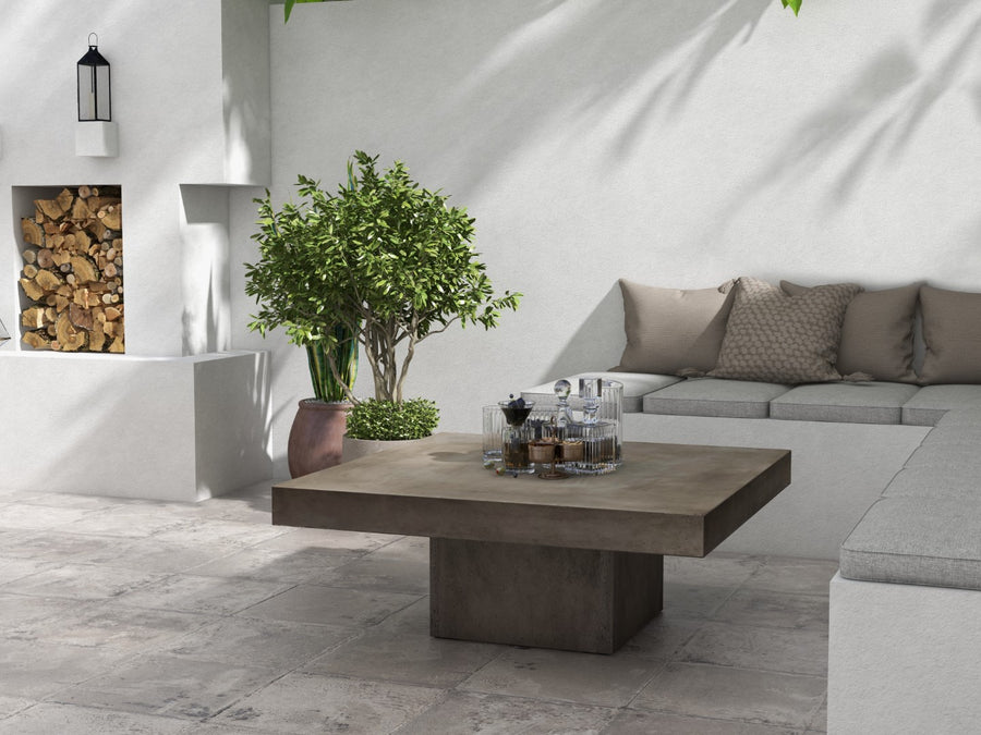 CONCRETE SLAB COFFEE TABLE: SQUARE