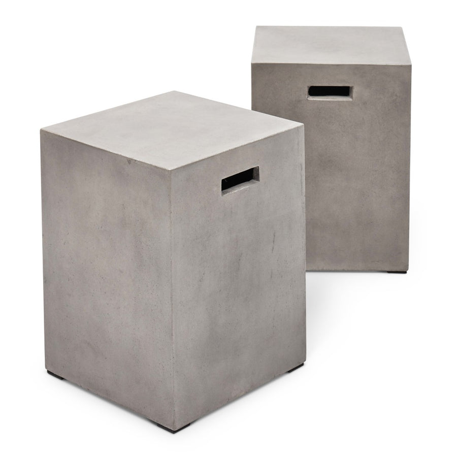 CONCRETE SQUARE STOOLAccent Tables + StoolsDARK GRAYVGS - UNA - STOOL - W