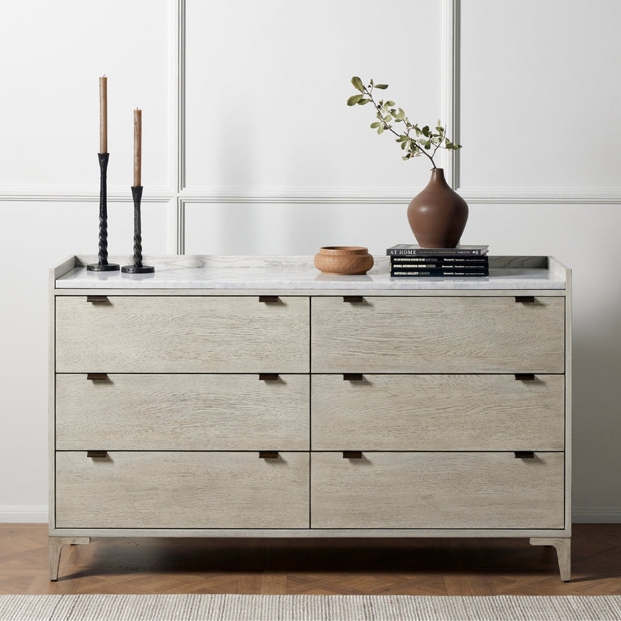 VIGGO VINTAGE WHITE OAK DRESSER