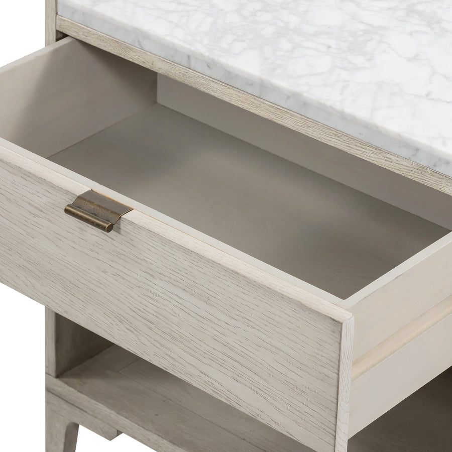 VIGGO VINTAGE WHITE OAK NIGHTSTAND