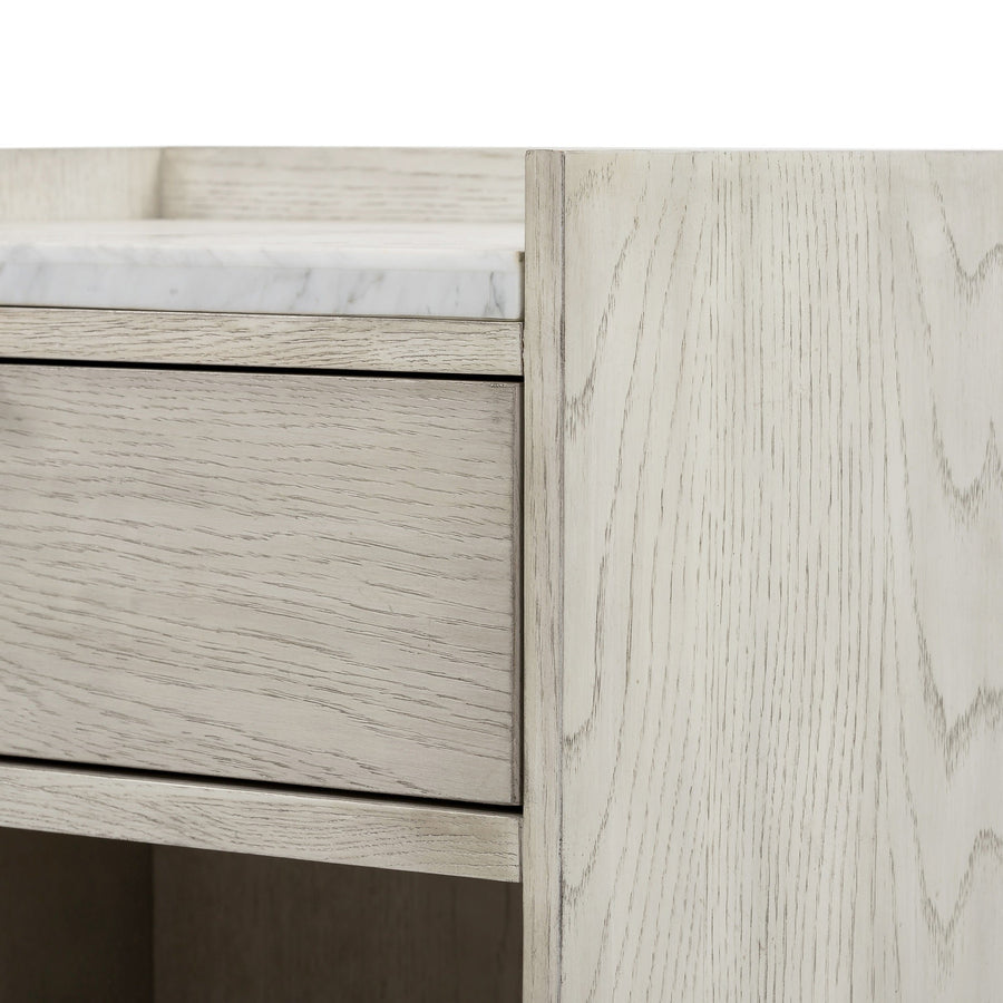 VIGGO VINTAGE WHITE OAK NIGHTSTAND