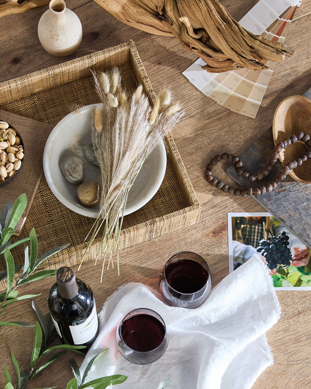 Vineyard Farmhouse Extension Dining Table with a rustic, expandable design.