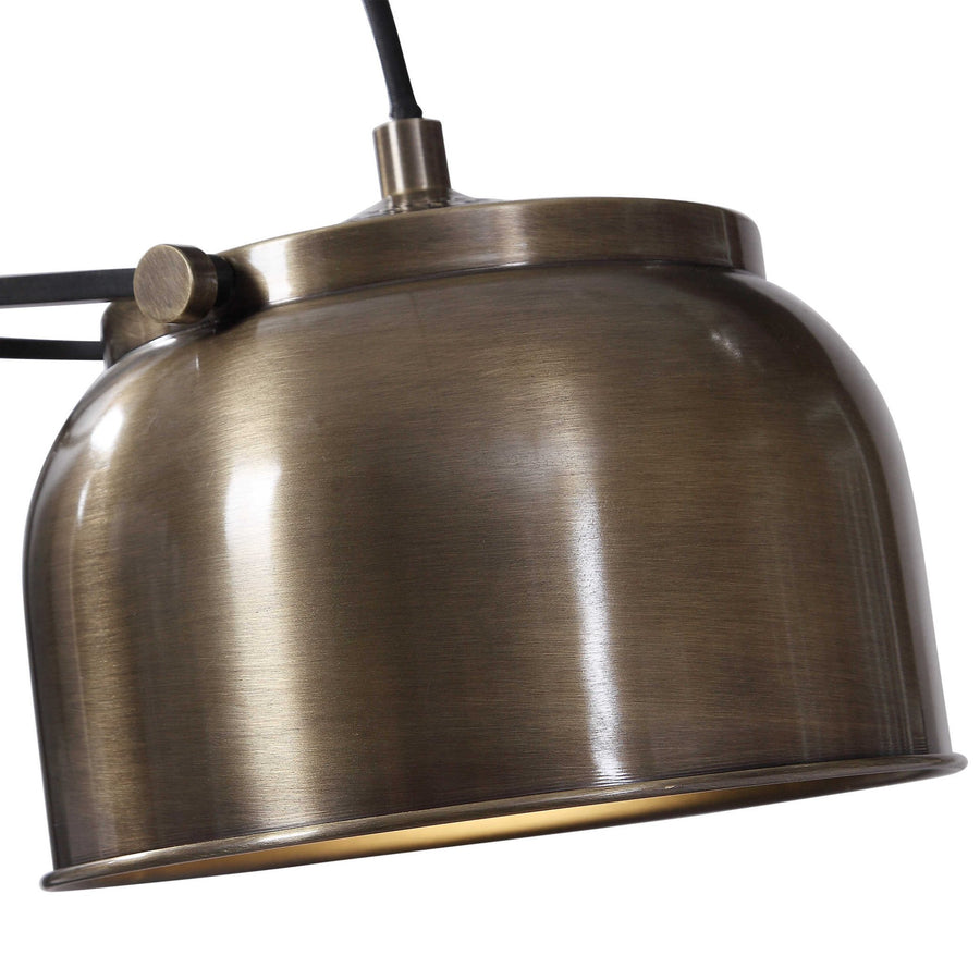 VINTAGE BRASS INDUSTRIAL FLOOR LAMP