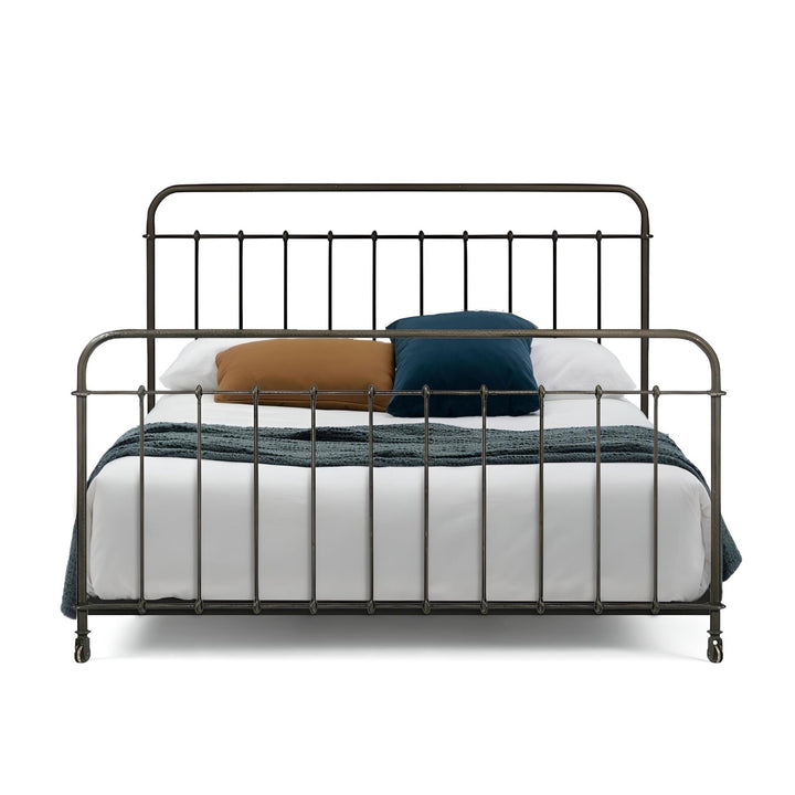 VINTAGE INDUSTRIAL ANTIQUE IRON BED