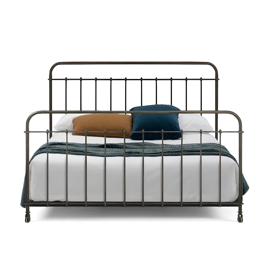 VINTAGE INDUSTRIAL ANTIQUE IRON BED