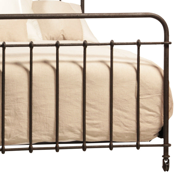 VINTAGE INDUSTRIAL ANTIQUE IRON BED