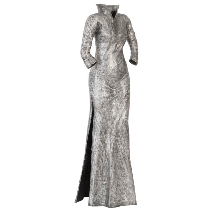 VINTAGE SILVER DRESS FLOOR SCULPTURES