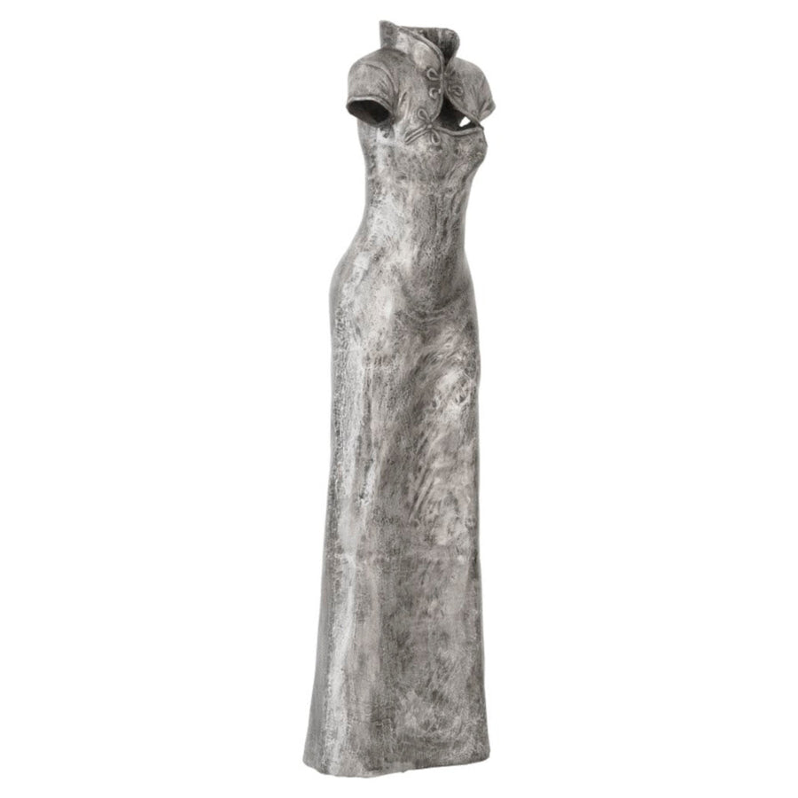 VINTAGE SILVER DRESS FLOOR SCULPTURES