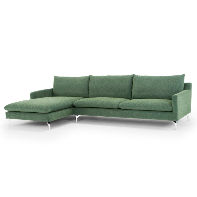 RUSSO LAF/RAF SECTIONAL: ICON DARK GREEN Left Arm Facing