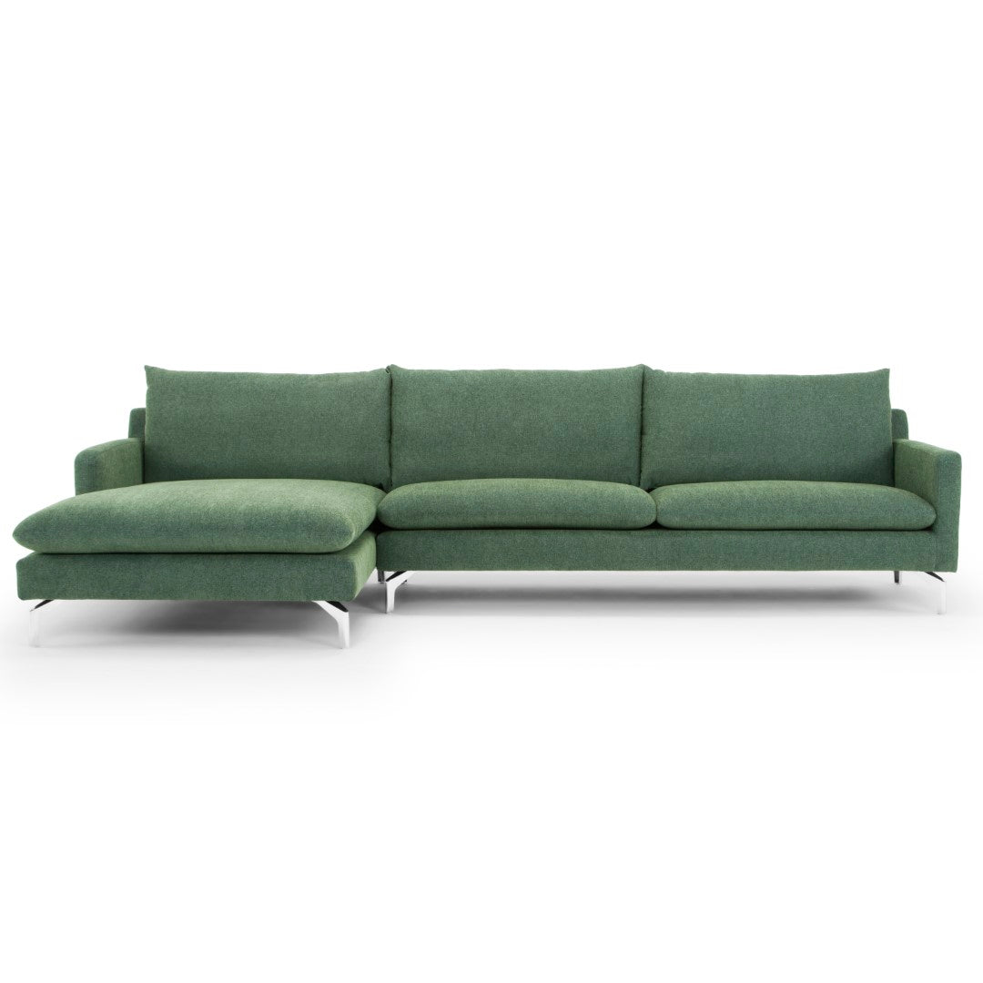 RUSSO LAF/RAF SECTIONAL: ICON DARK GREEN Left Arm Facing