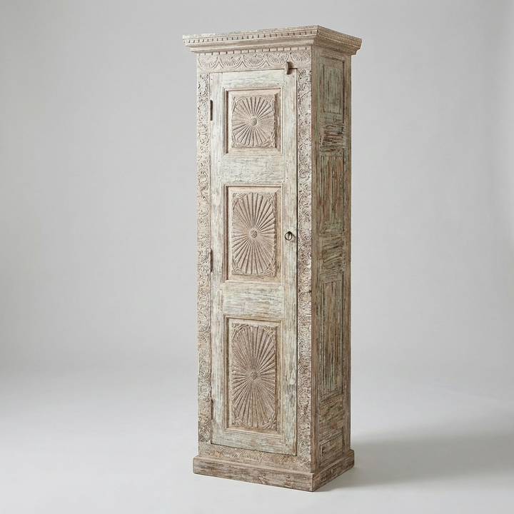 ALMIRAH ANTIQUE CARVED WOOD CABINET