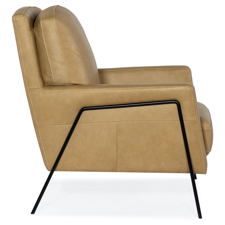 WALKER LEATHER ARM CLUB CHAIR: ANKUR SAND