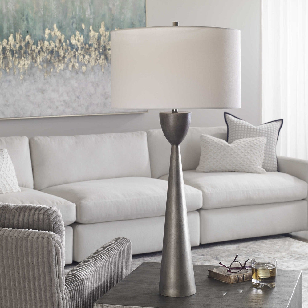 WALLER CAST ALUMINUM TABLE LAMP