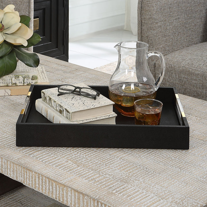 WESSEX BLACK SHAGREEN TRAY