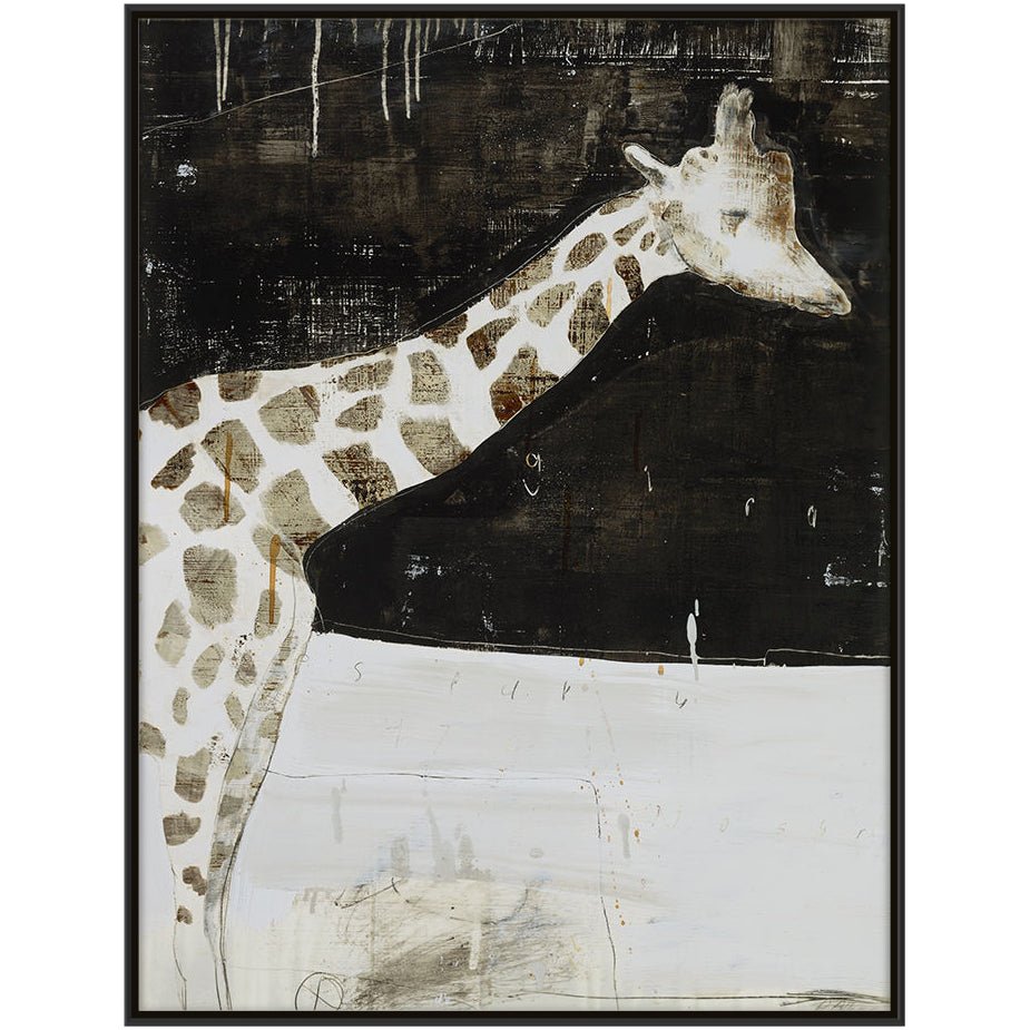 "WHITE GIRAFFE" CANVAS ART