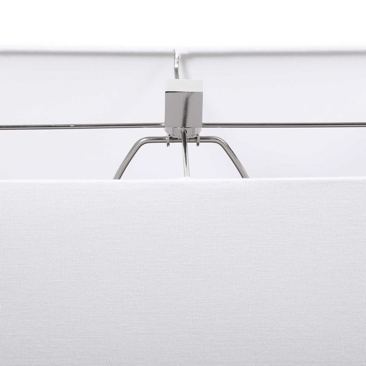 WHITE OPEN RECTANGULAR CERAMIC LAMP