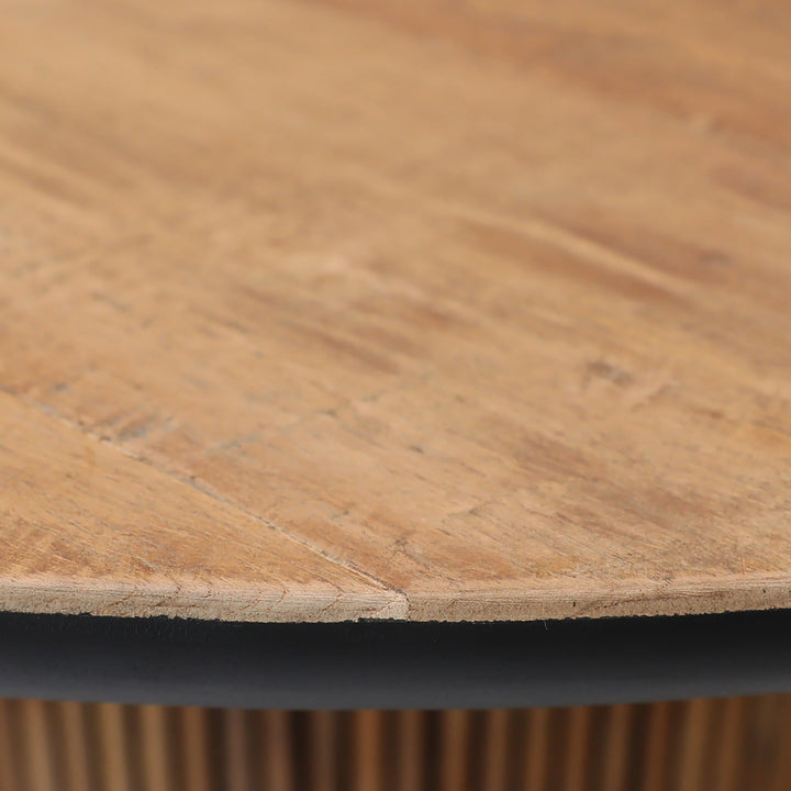 BASKURO ROUND TEAK DINING TABLE