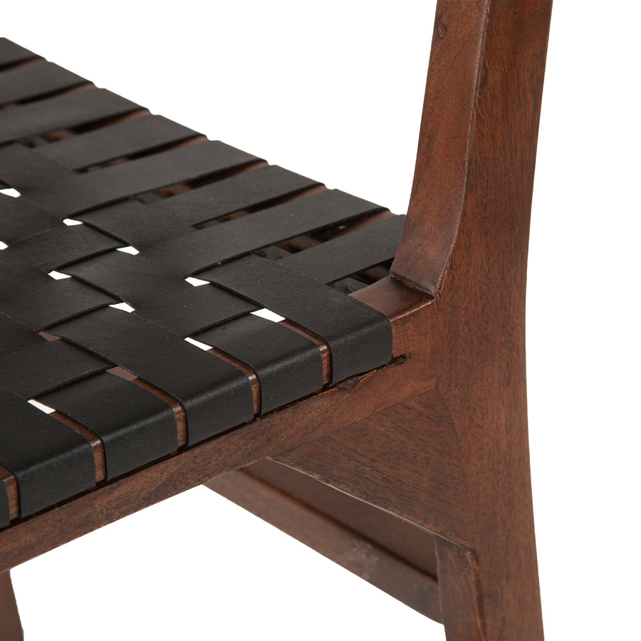 LISBON WOVEN LEATHER DINING CHAIRS | SET OF 2