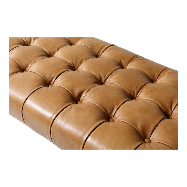 WYATT TAN LEATHER BEDROOM BENCH