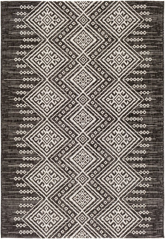 YAEL OUTDOOR RUG: BLACK + WHITE