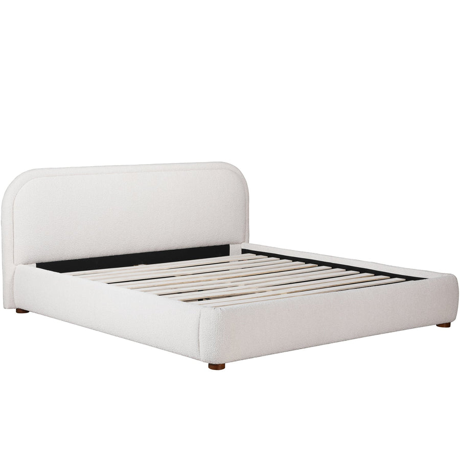 YOKO KNOLL NATURAL BOUCLÉ UPHOLSTERED BED