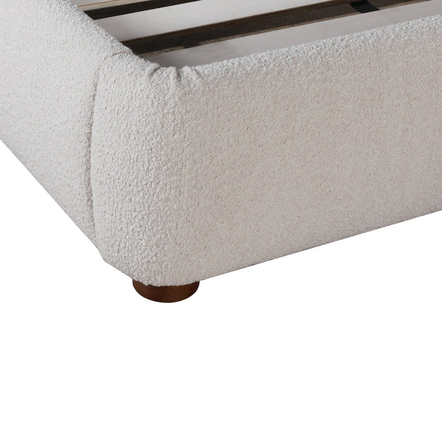 YOKO KNOLL NATURAL BOUCLÉ UPHOLSTERED BED