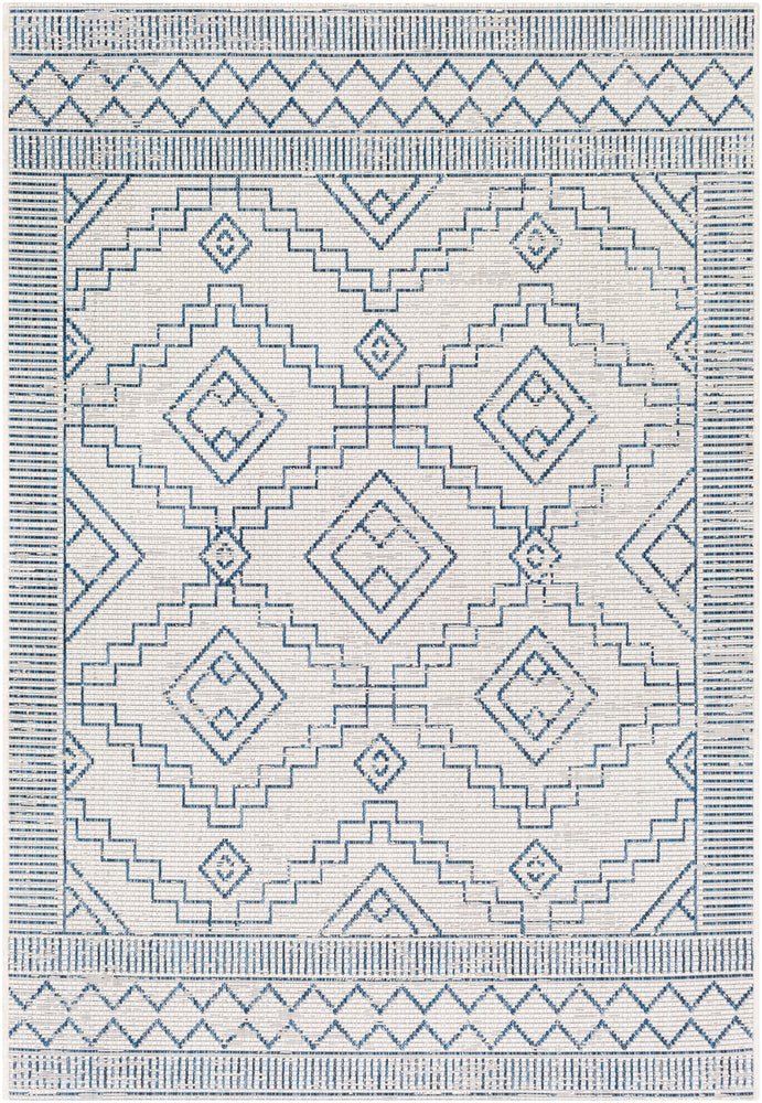 YONI OUTDOOR RUG: BLUE + WHITEBLUEDiscontinuedEAG2343 - 5376