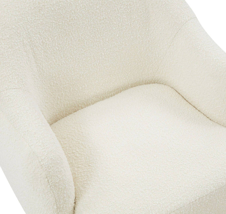 ZAZA IVORY BOUCLÉ SWIVEL CHAIR