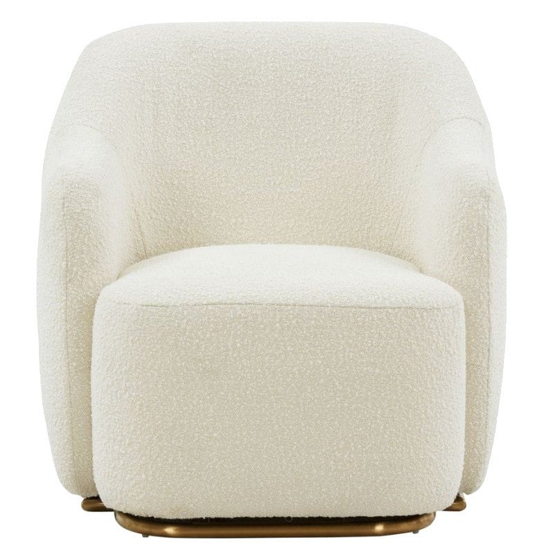 ZAZA IVORY BOUCLÉ SWIVEL CHAIR