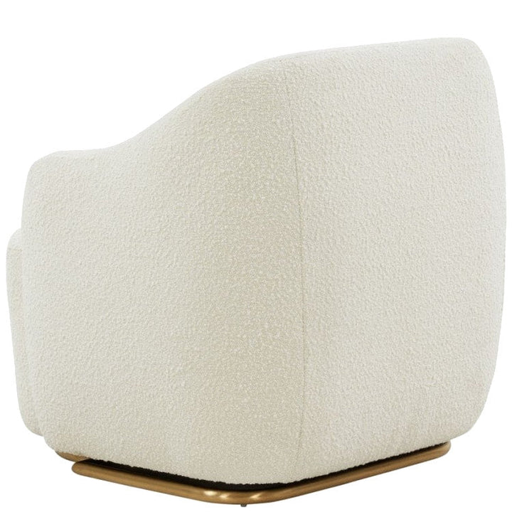 ZAZA IVORY BOUCLÉ SWIVEL CHAIR