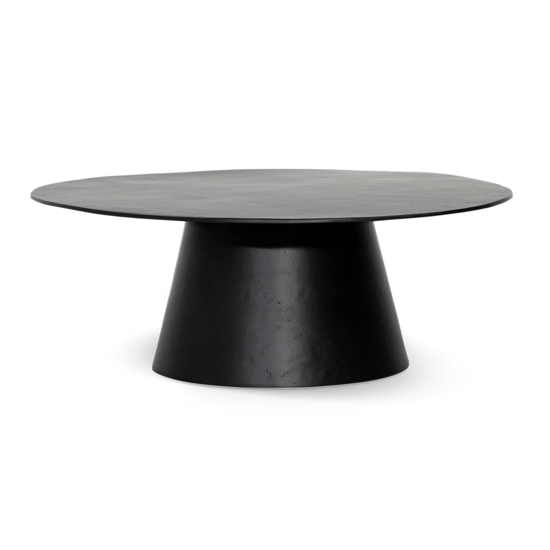 ZSOLT MATTE BLACK ALUMINUM COFFEE TABLE