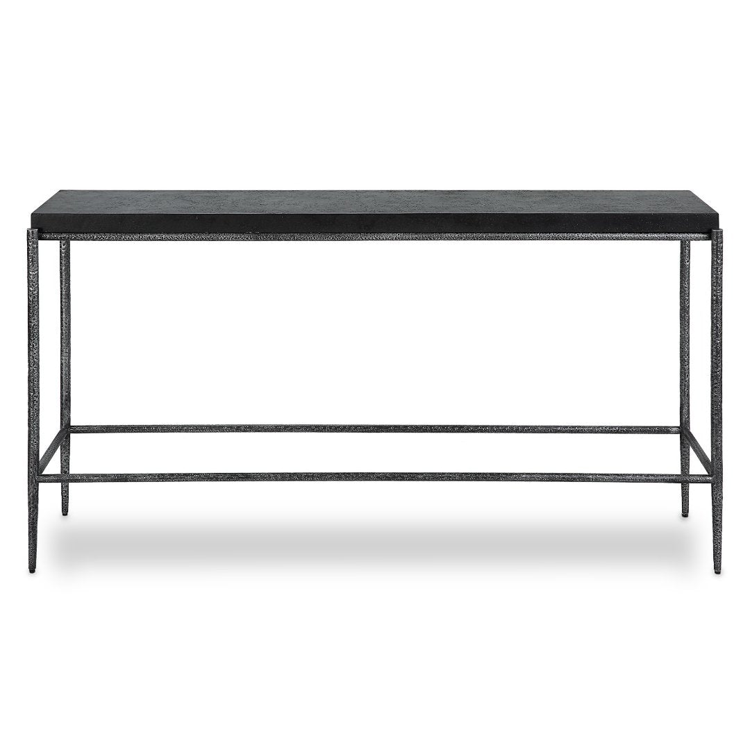 ZUMA BLACK CONCRETE + METAL CONSOLE