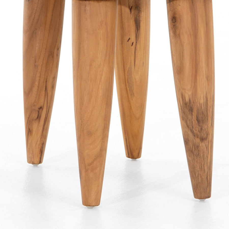 ZURI NATURAL TEAK ACCENT STOOL