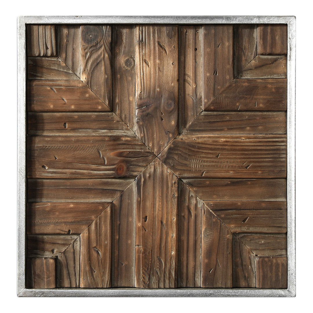 BRYNDLE WOOD SQUARES WALL DECOR | SET OF 9