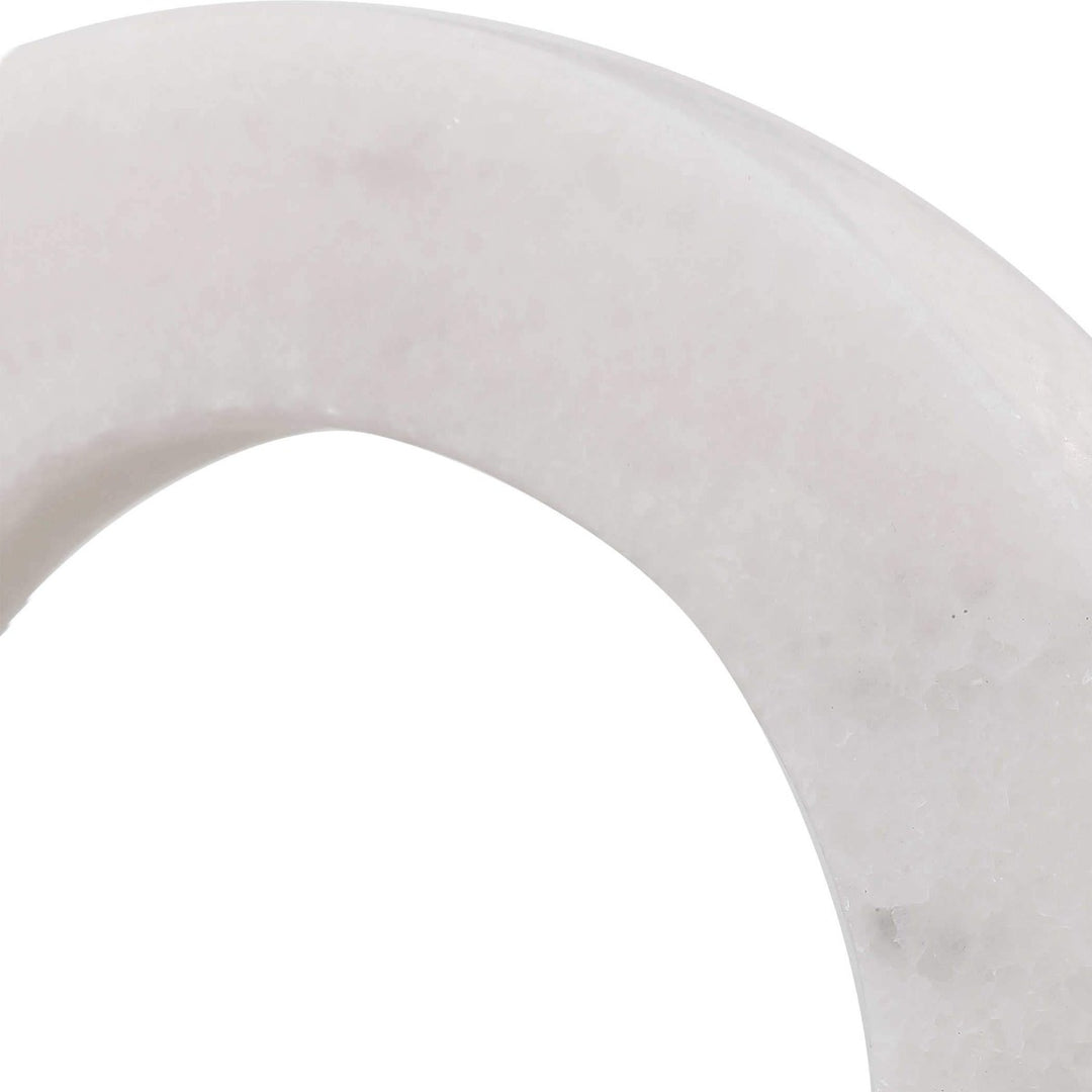 WHITE MARBLE RING SCULPTURES | SET OF 3