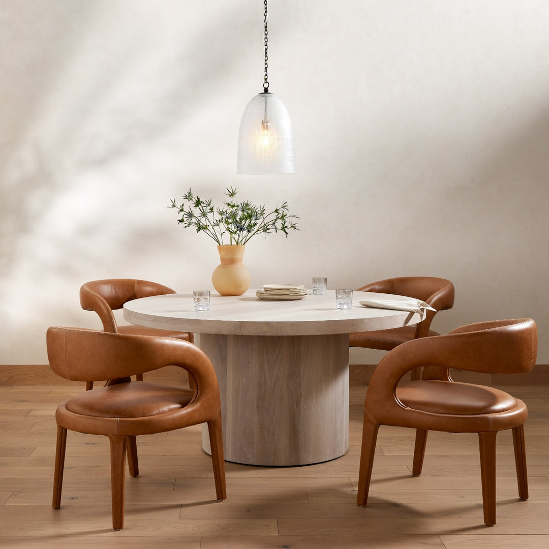 HAWKINS BUTTERSCOTCH LEATHER DINING CHAIR