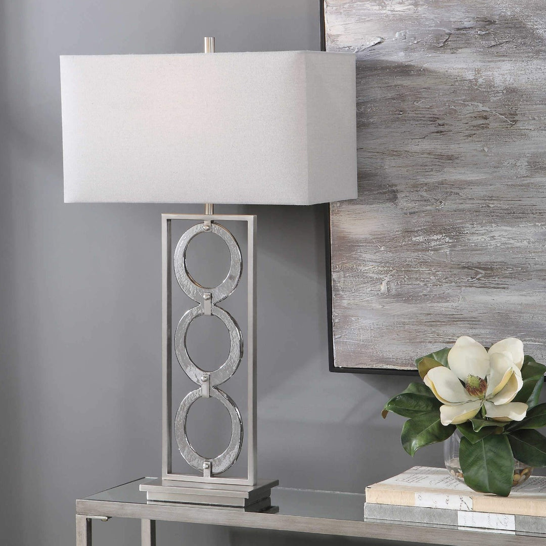 PERRIN ART GLASS RECTANGULAR LAMP