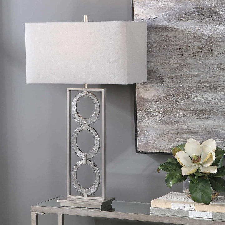 PERRIN ART GLASS RECTANGULAR LAMP