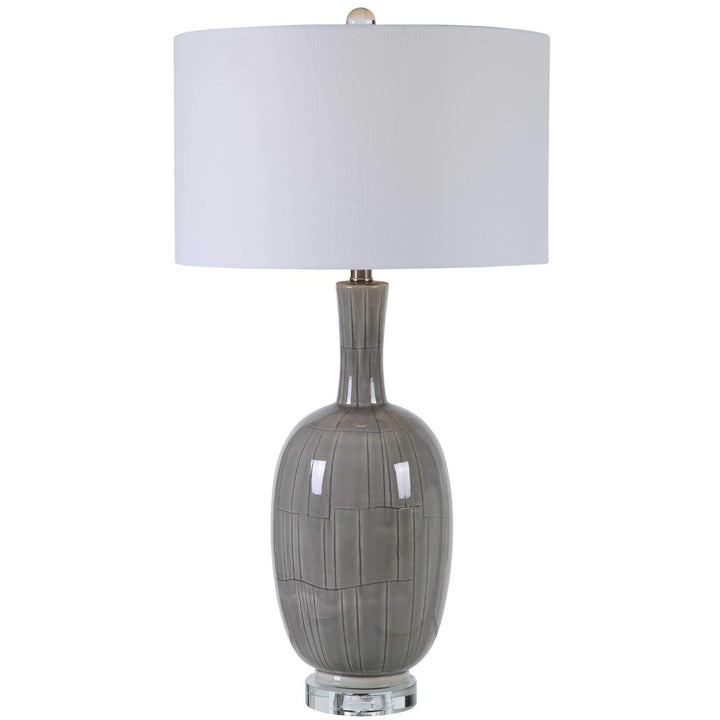 FLOKI GREY CRACKLE GLAZE CERAMIC LAMP