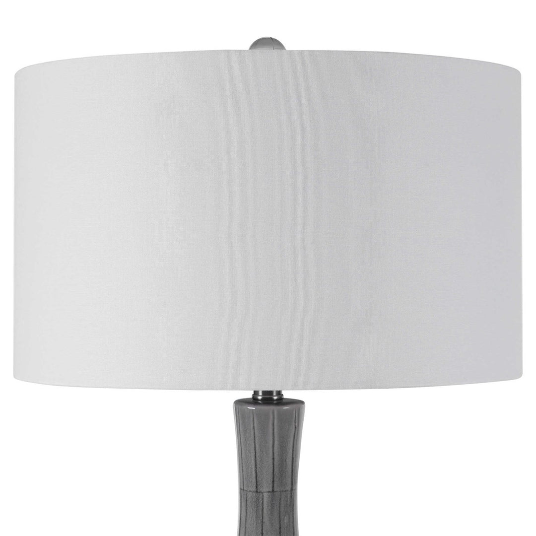 FLOKI GREY CRACKLE GLAZE CERAMIC LAMP