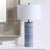 WHITE + INDIGO STRIPED CERAMIC TABLE LAMP