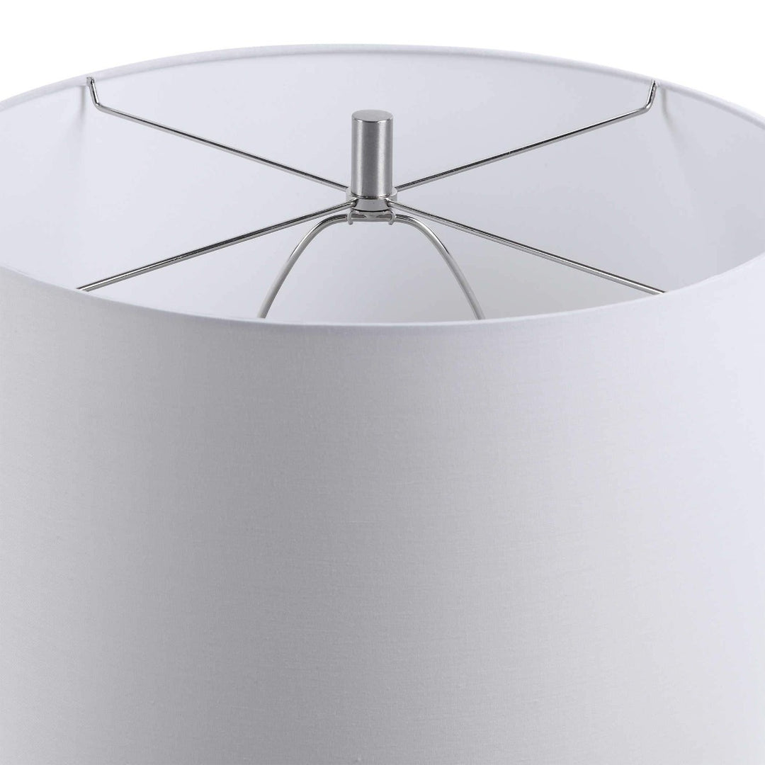 GRANGER TEXTURED WHITE STRIPED TABLE LAMP