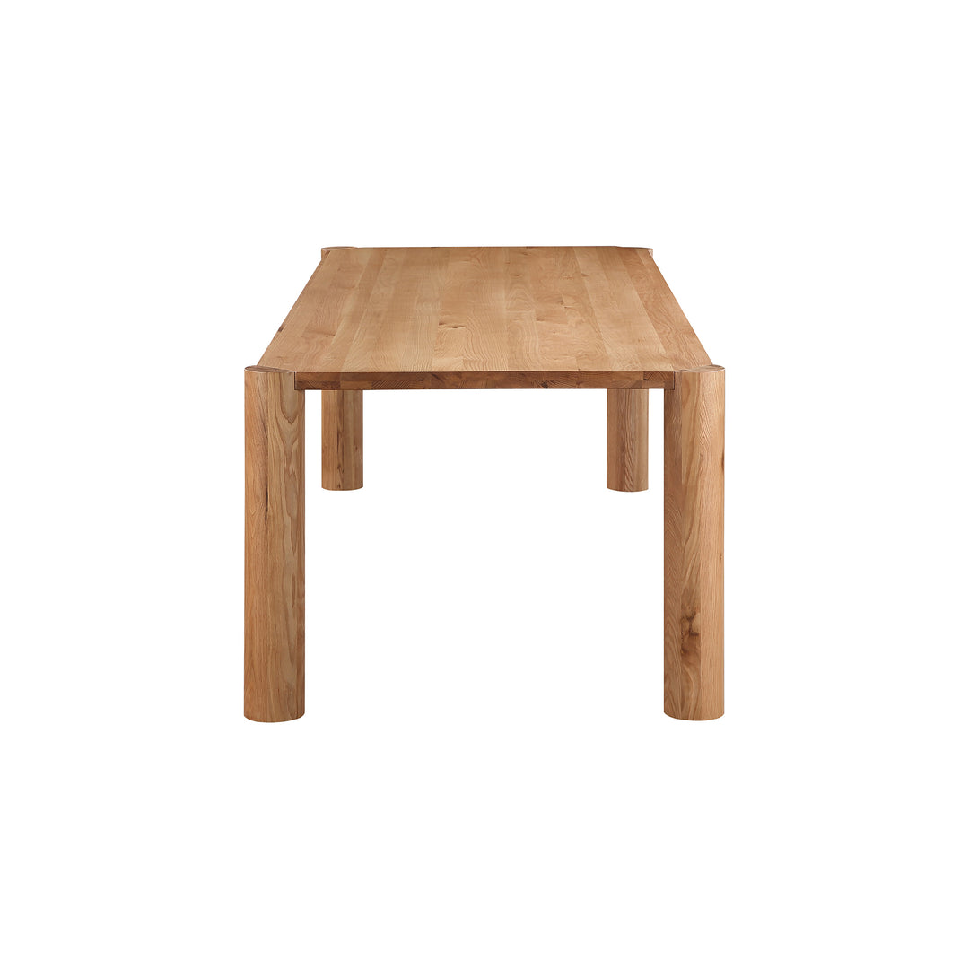 POST NATURAL OAK DINING TABLE
